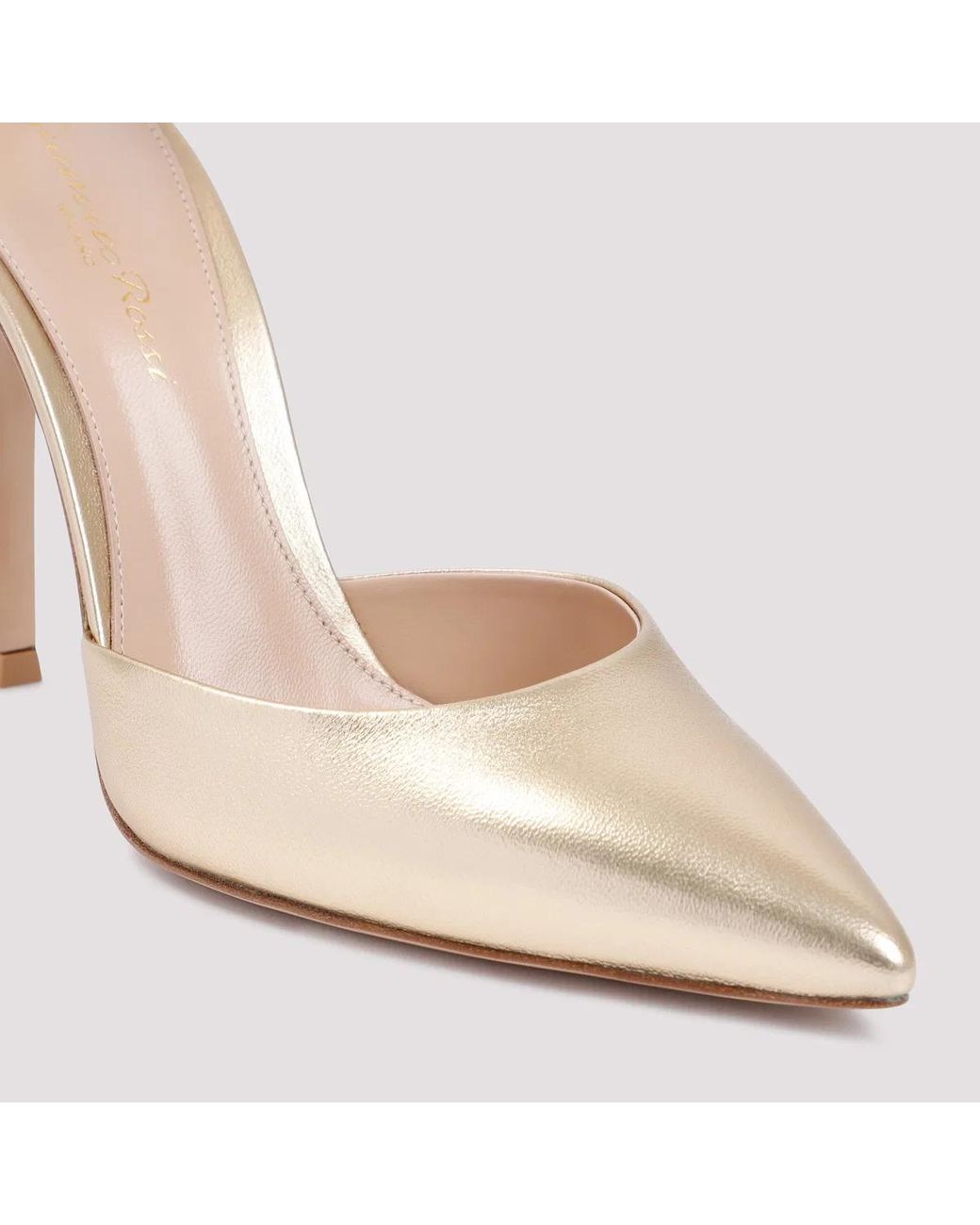 Gianvito Rossi Metallic Ankle Strap Pump
