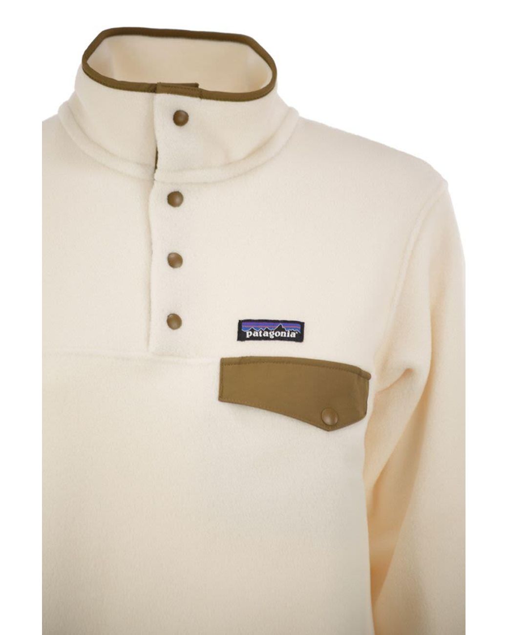Patagonia Natural Recycled Fleece Snap-Button Pullover