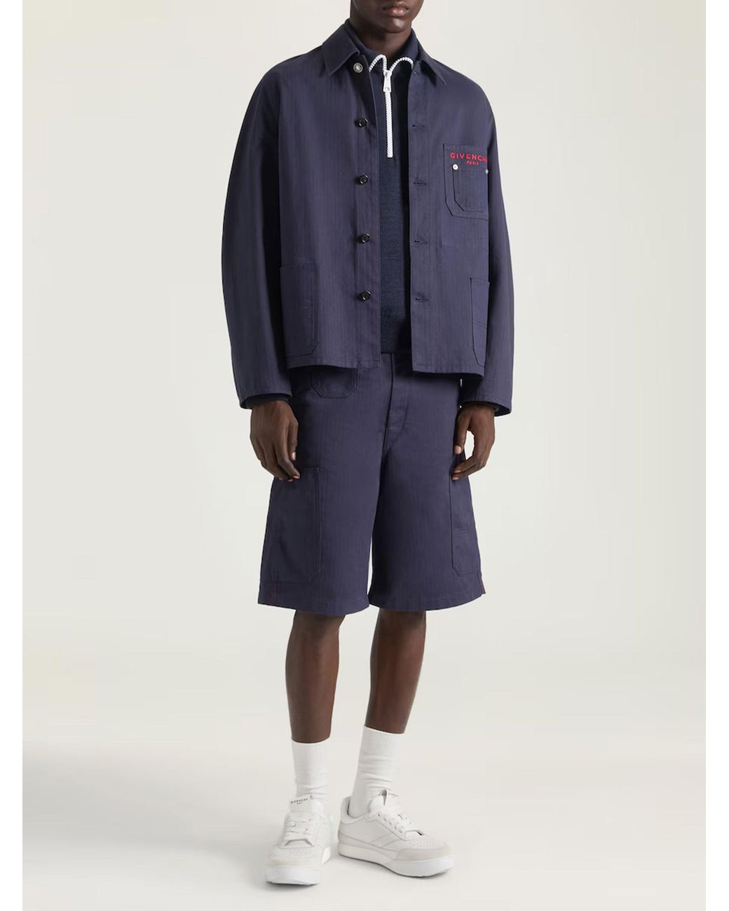 Givenchy Blue Patch Pockets Jacket for men