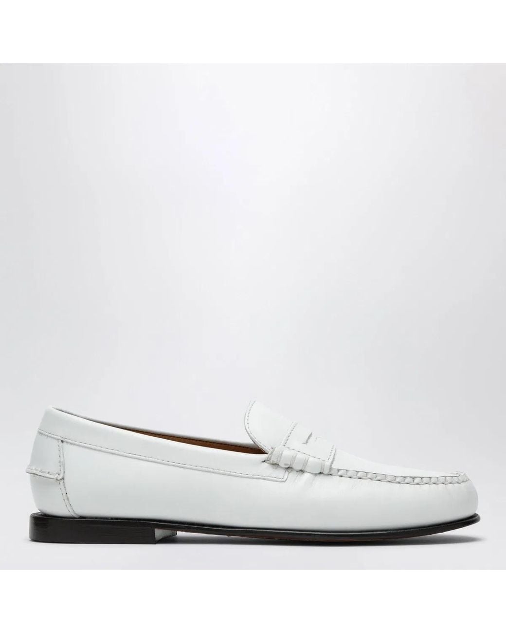 Sebago White Danielle Leather Loafers