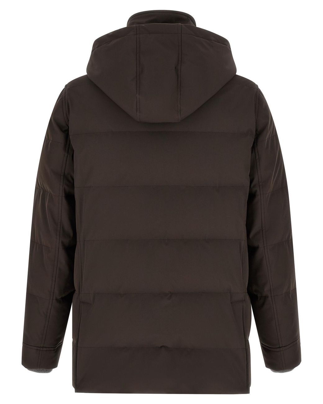 Brunello Cucinelli Black Polyamide Parka Clothing for men
