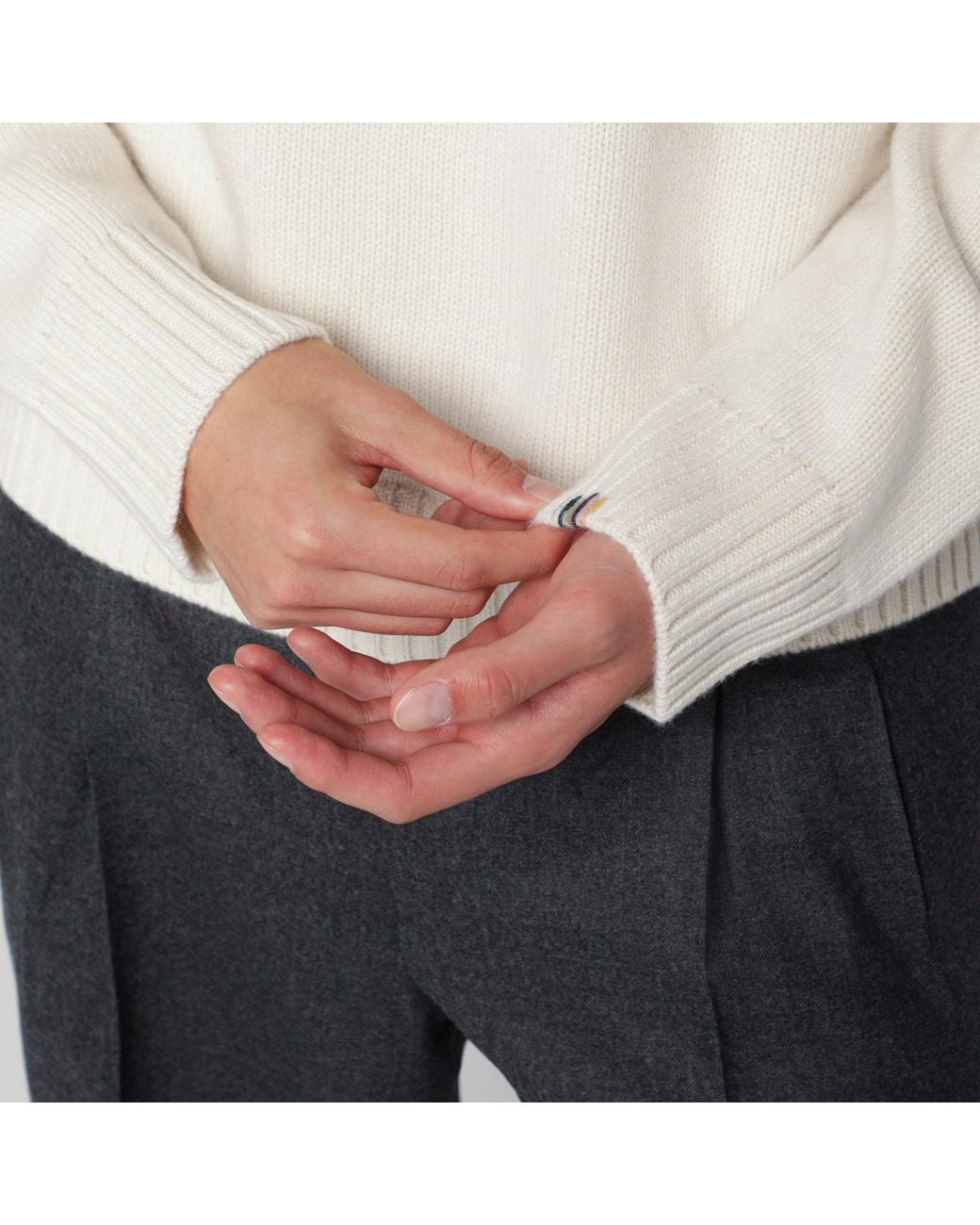 Extreme Cashmere White Cream N°513 Jo Sweater for men
