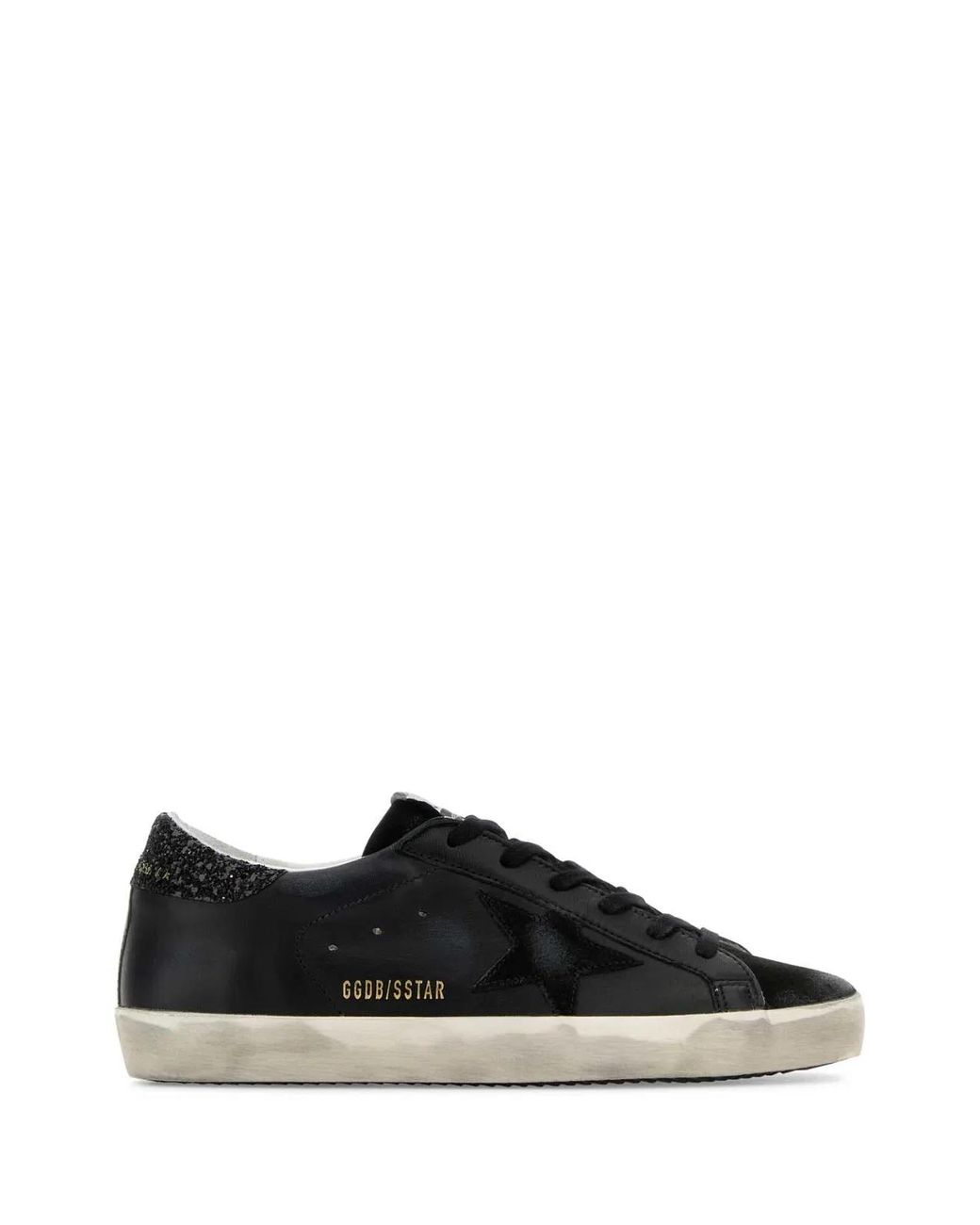 Golden Goose Deluxe Brand Black Super-Star Leather & Suede Sneakers