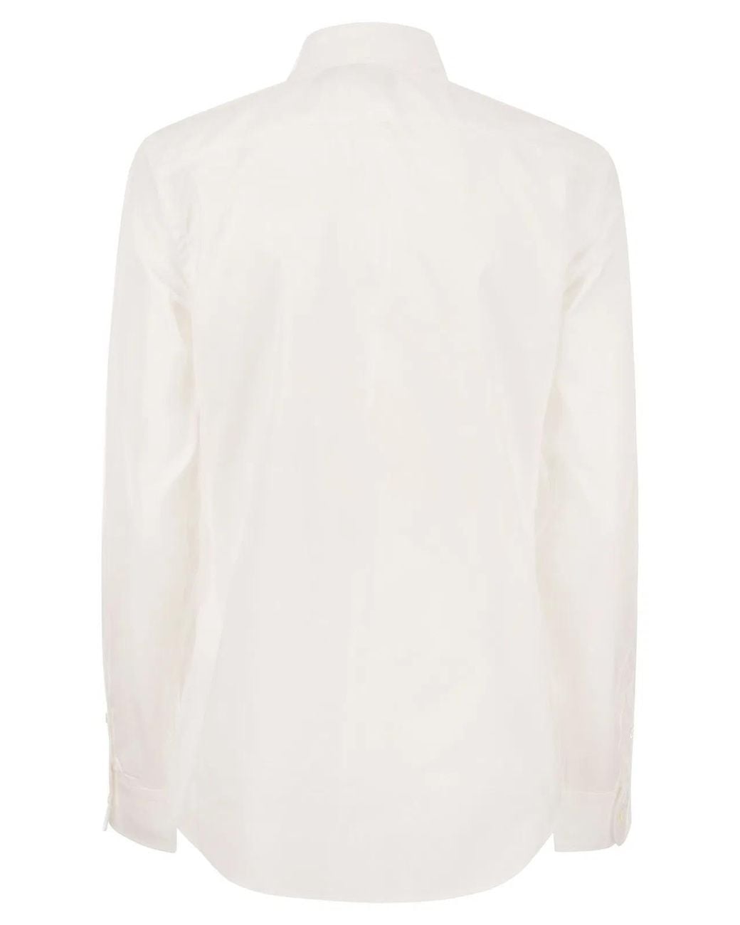 Polo Ralph Lauren White Long-Sleeved Cotton Shirt