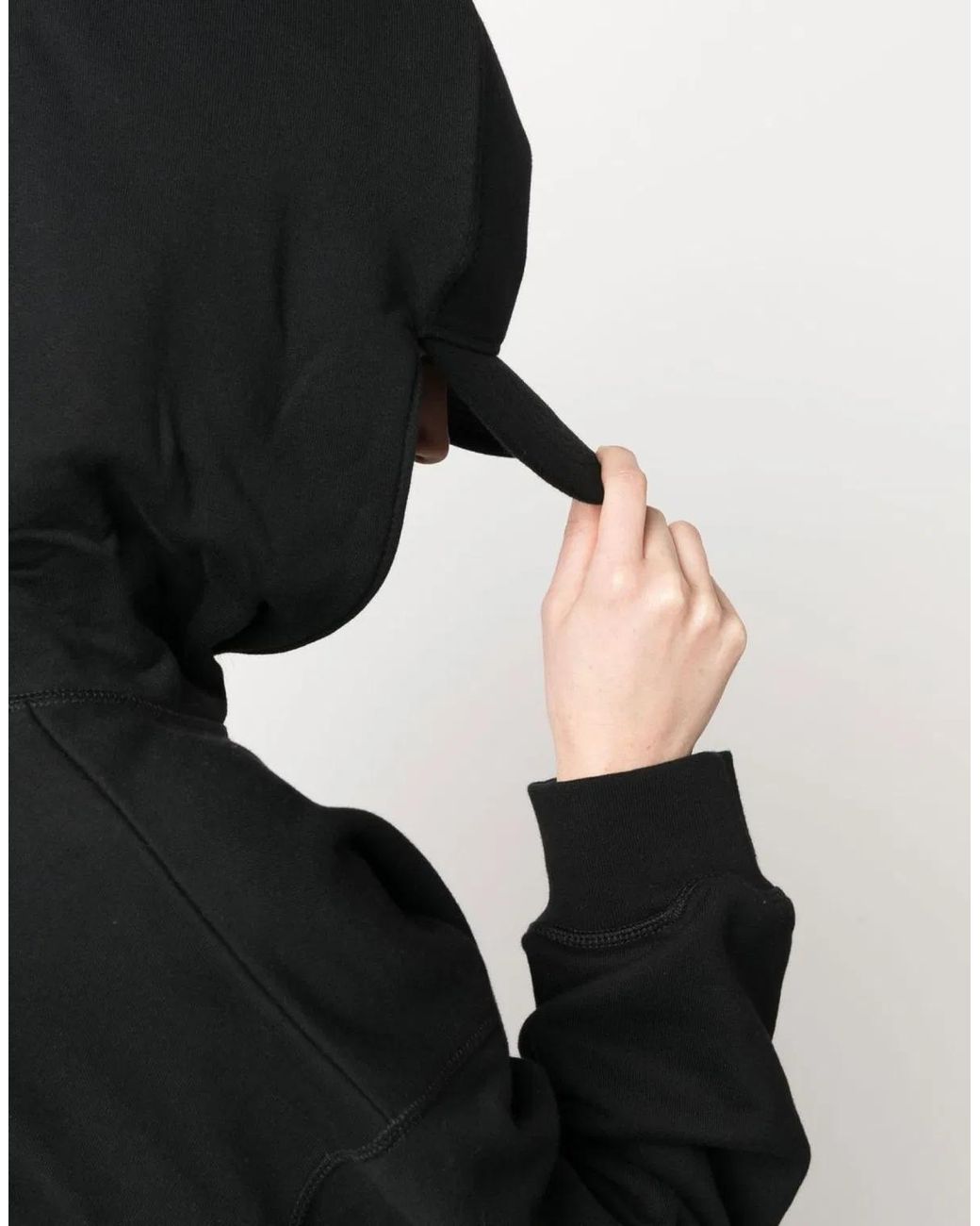 DSquared² Black Cropped Hoodie With Attached Cap