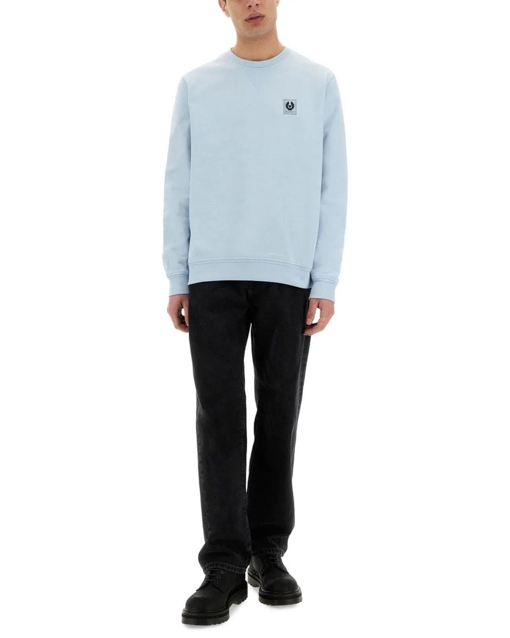 Belstaff Blue Sweatshirt With Logo Patch for men