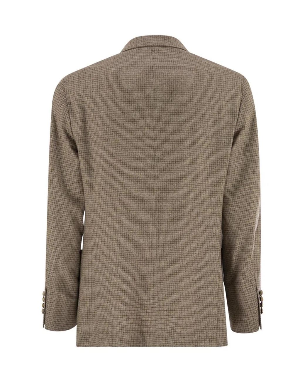 Brunello Cucinelli Brown One-And-A-Half Breasted Deconstructed Jacket for men