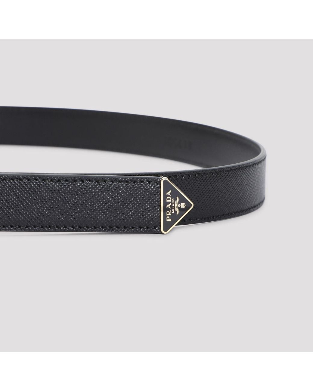 Prada Black Saffiano Leather Belt