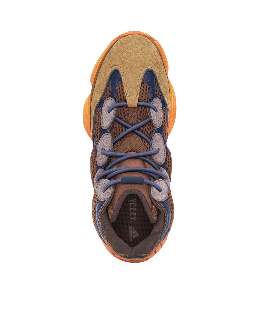 Yeezy Orange Adidas 500 High Tactile Sneakers