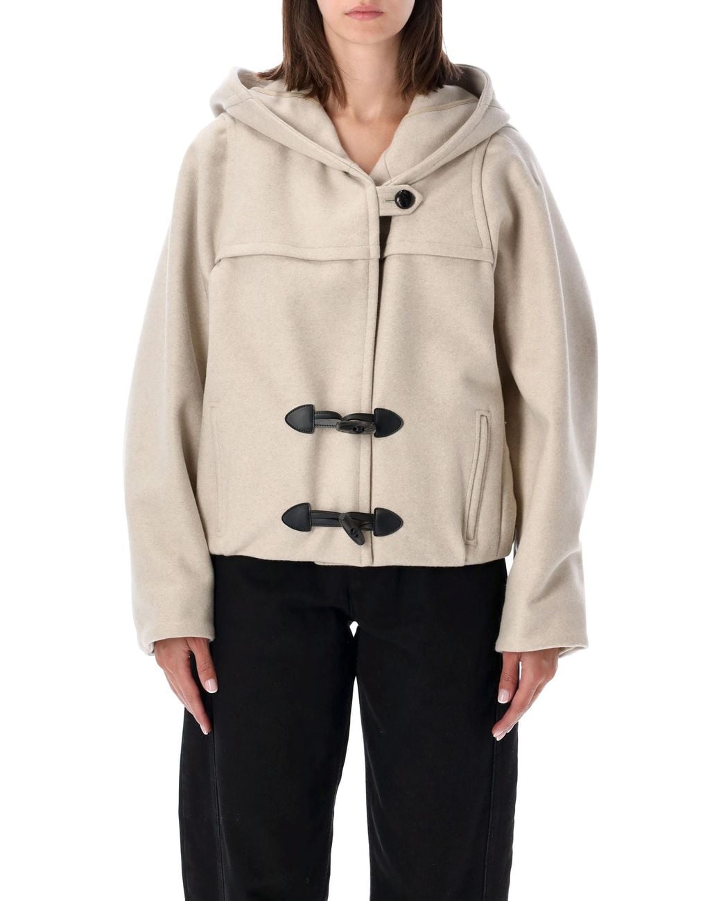 Isabel Marant Blue Trixie Hooded Wool-Cashmere Toggle Jacket