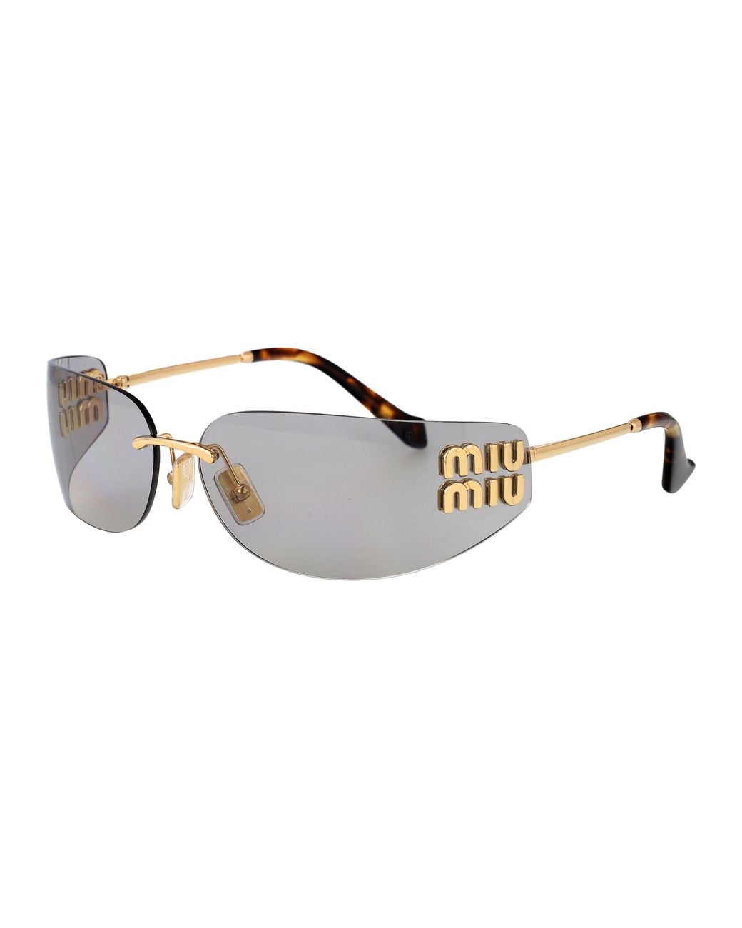 Miu Miu Gray Metallic Sunglasses