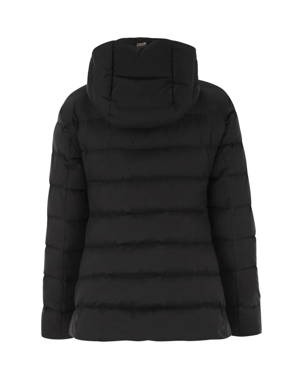 Herno Black Medium Down Jacket With Hood