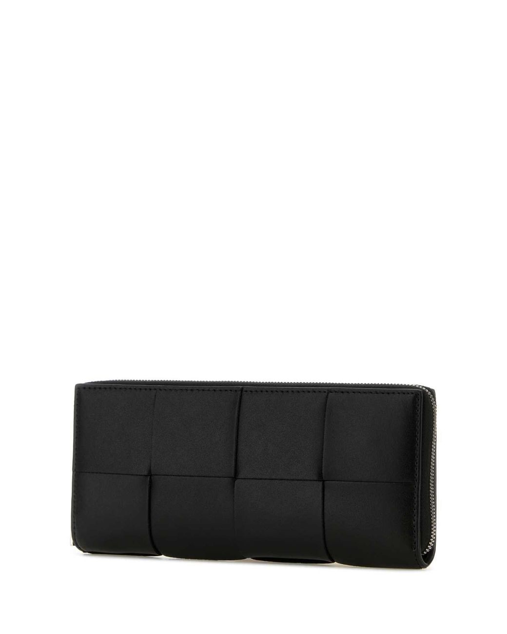 Bottega Veneta Black Leather Intrecciato Wallet for men