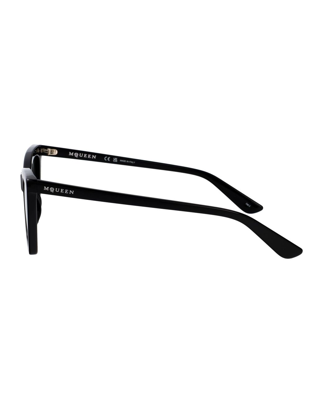 McQueen Black Recycled Acetate Sunglasses