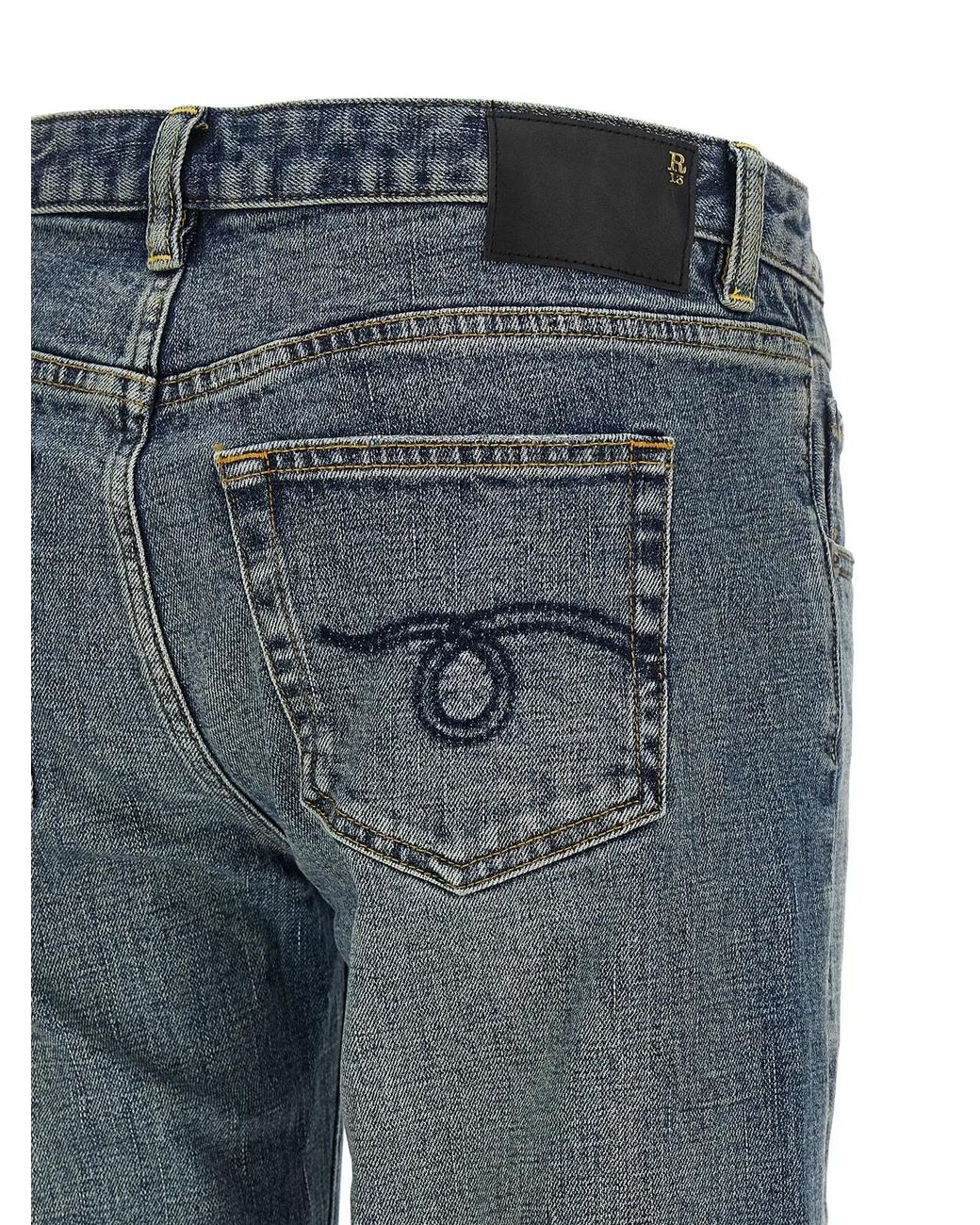 R13 Blue 'Boy Flare' Jeans