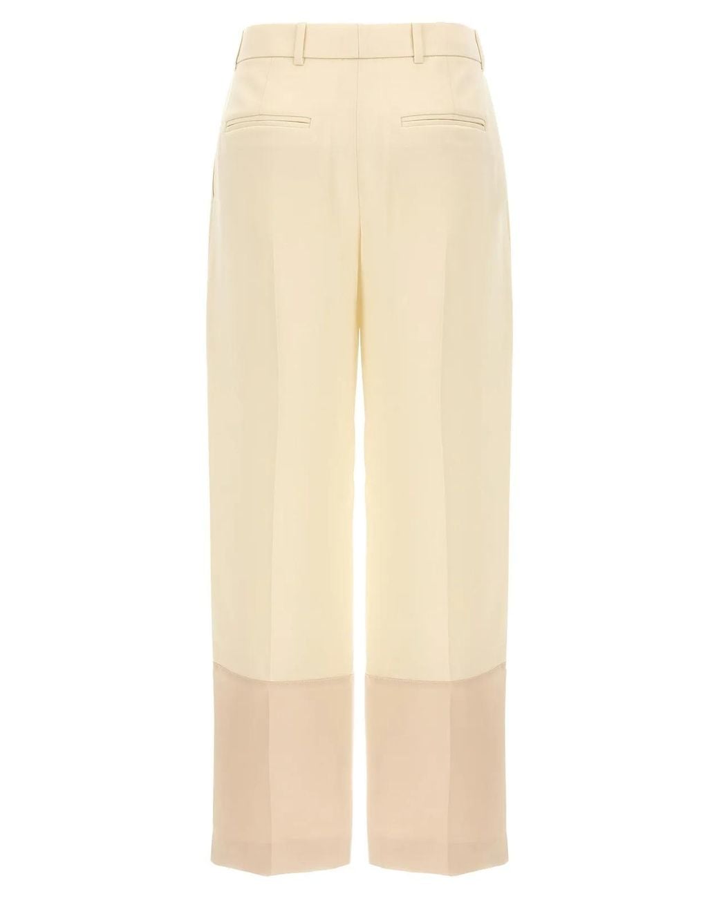 Tory Burch Natural Cropped Pants