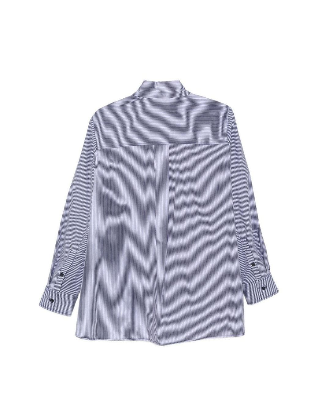 Emporio Armani Purple Striped Cotton Shirt