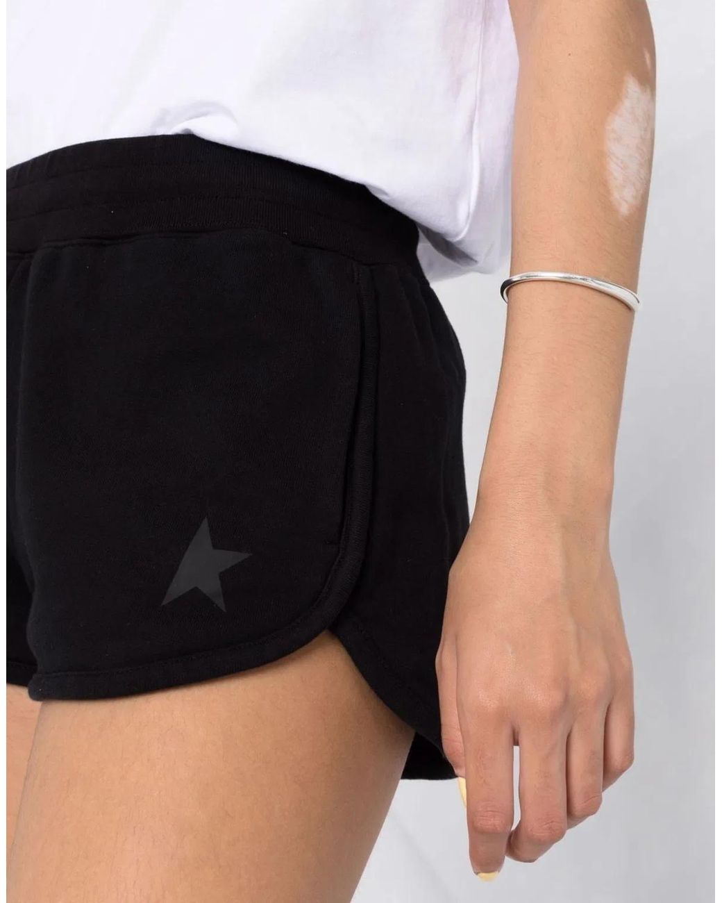 Golden Goose Deluxe Brand Black Diana Star Logo Shorts