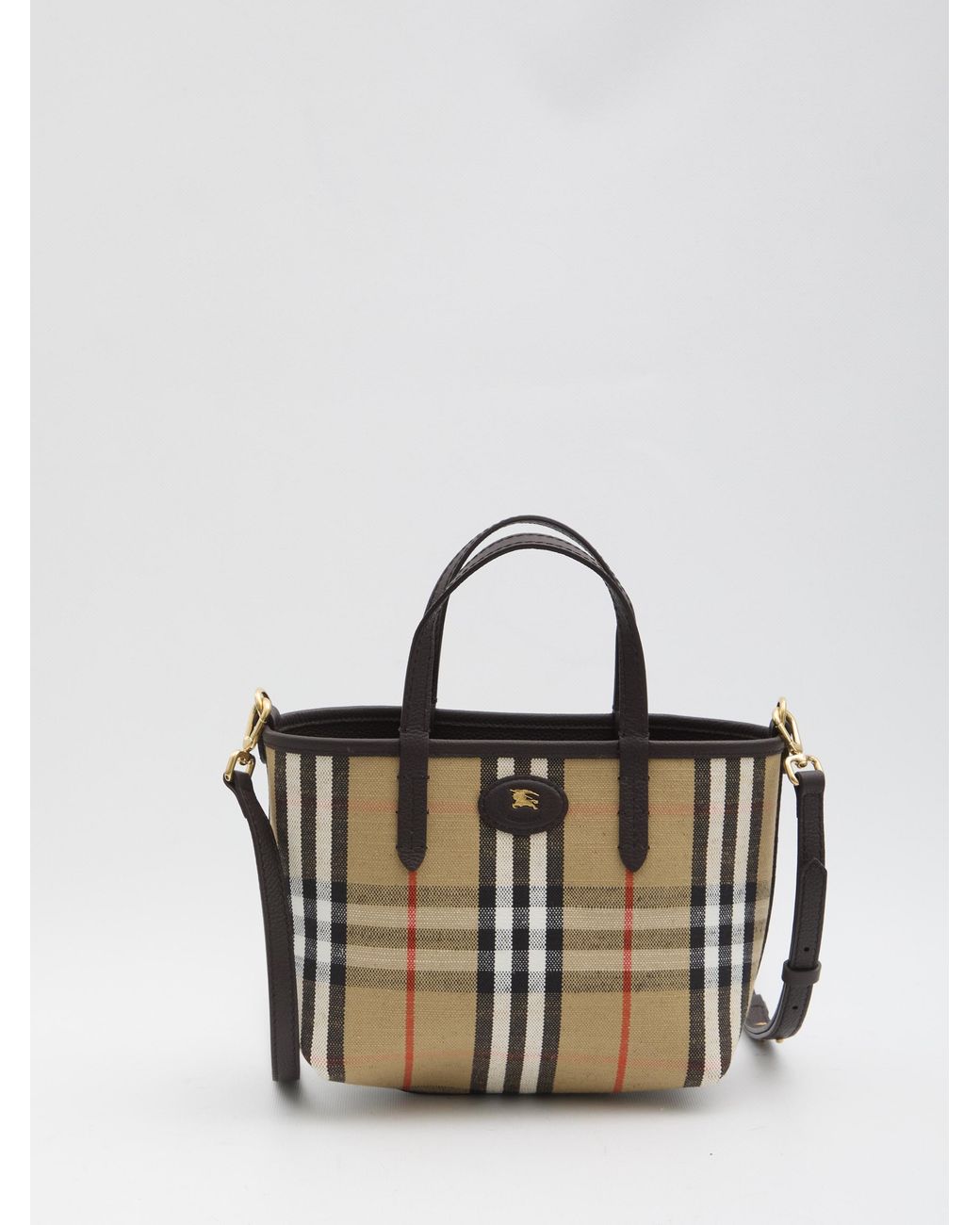 Burberry Black Ll Mini Reversible Shopper Bag