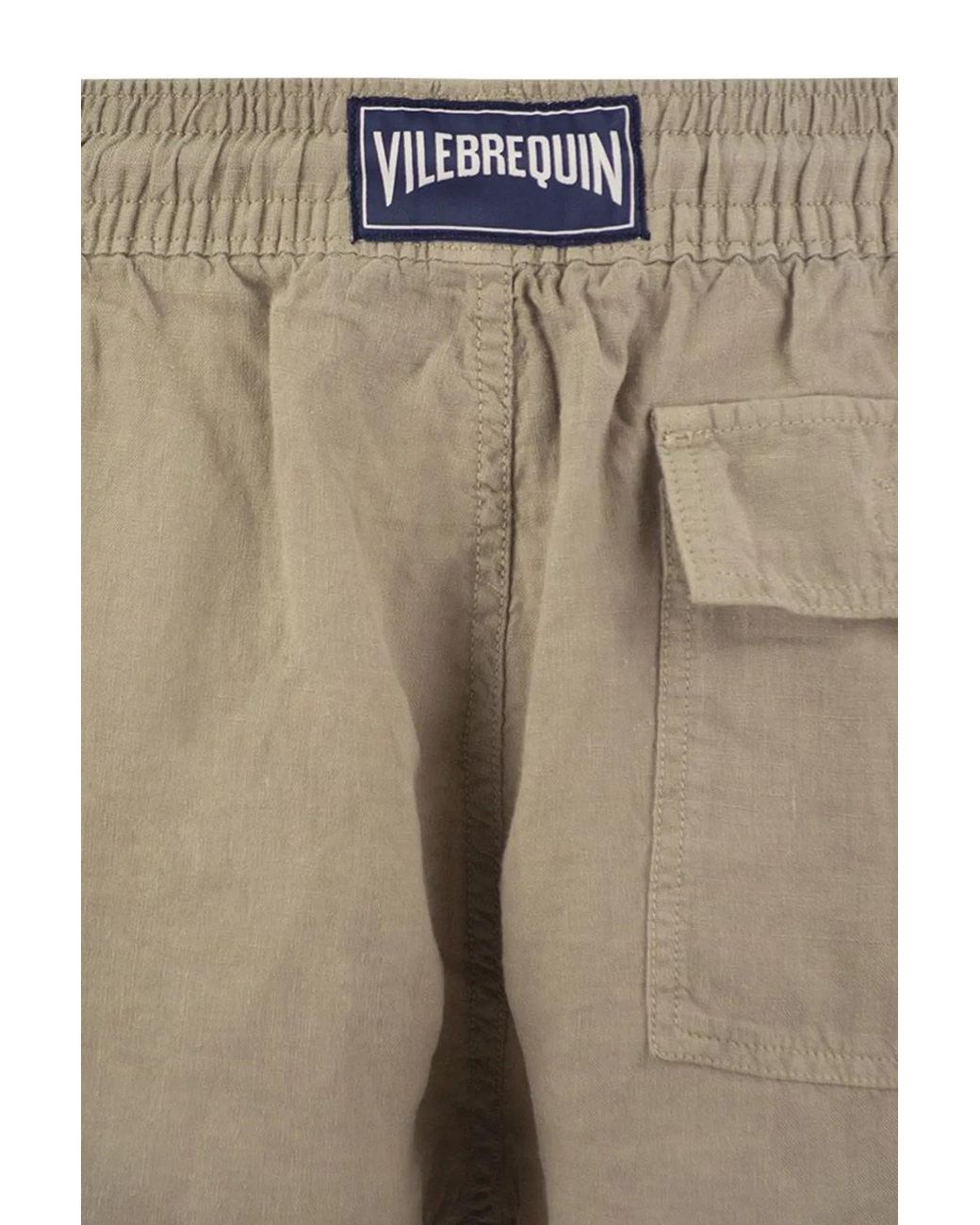 Vilebrequin Natural Linen Cargo Bermuda Shorts for men
