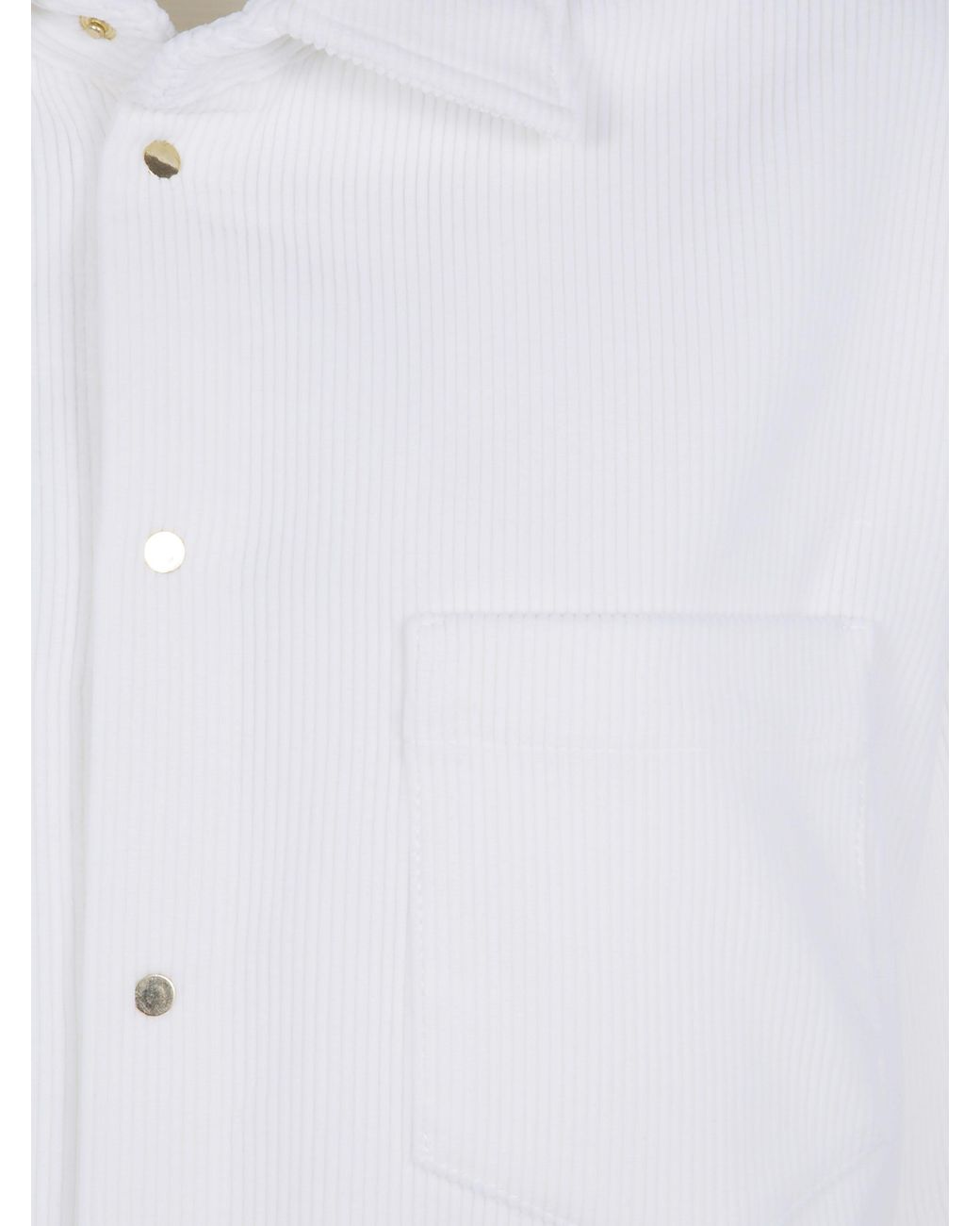 DARKPARK White "Anne" Corduroy Tailored Shirt