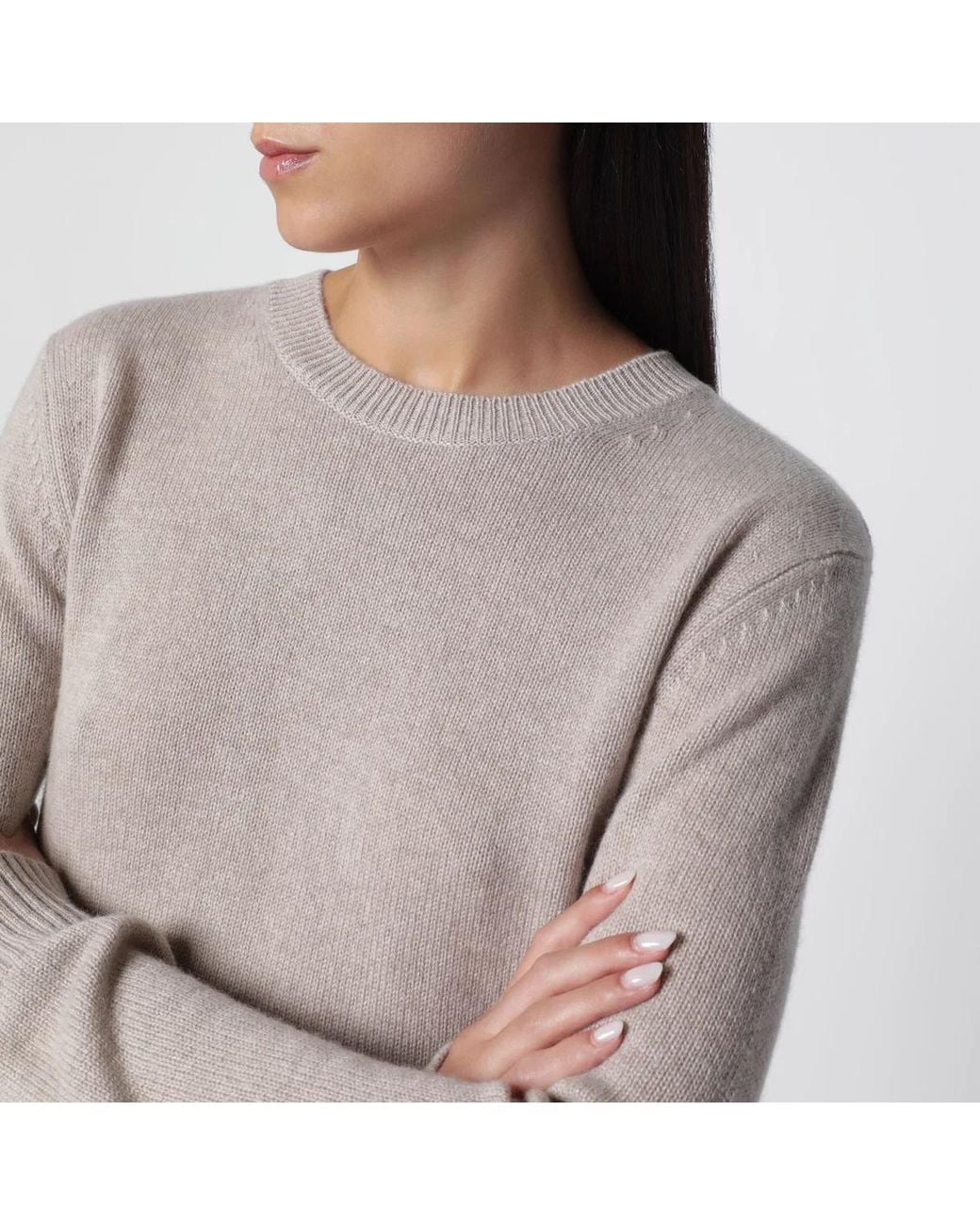 Lisa Yang Gray Mable Crewneck Sweater