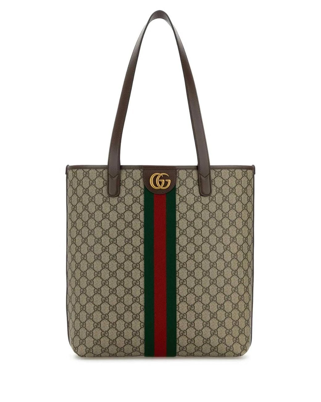 Gucci Black Printed Canvas Medium Ophidia Shopping Bag for men