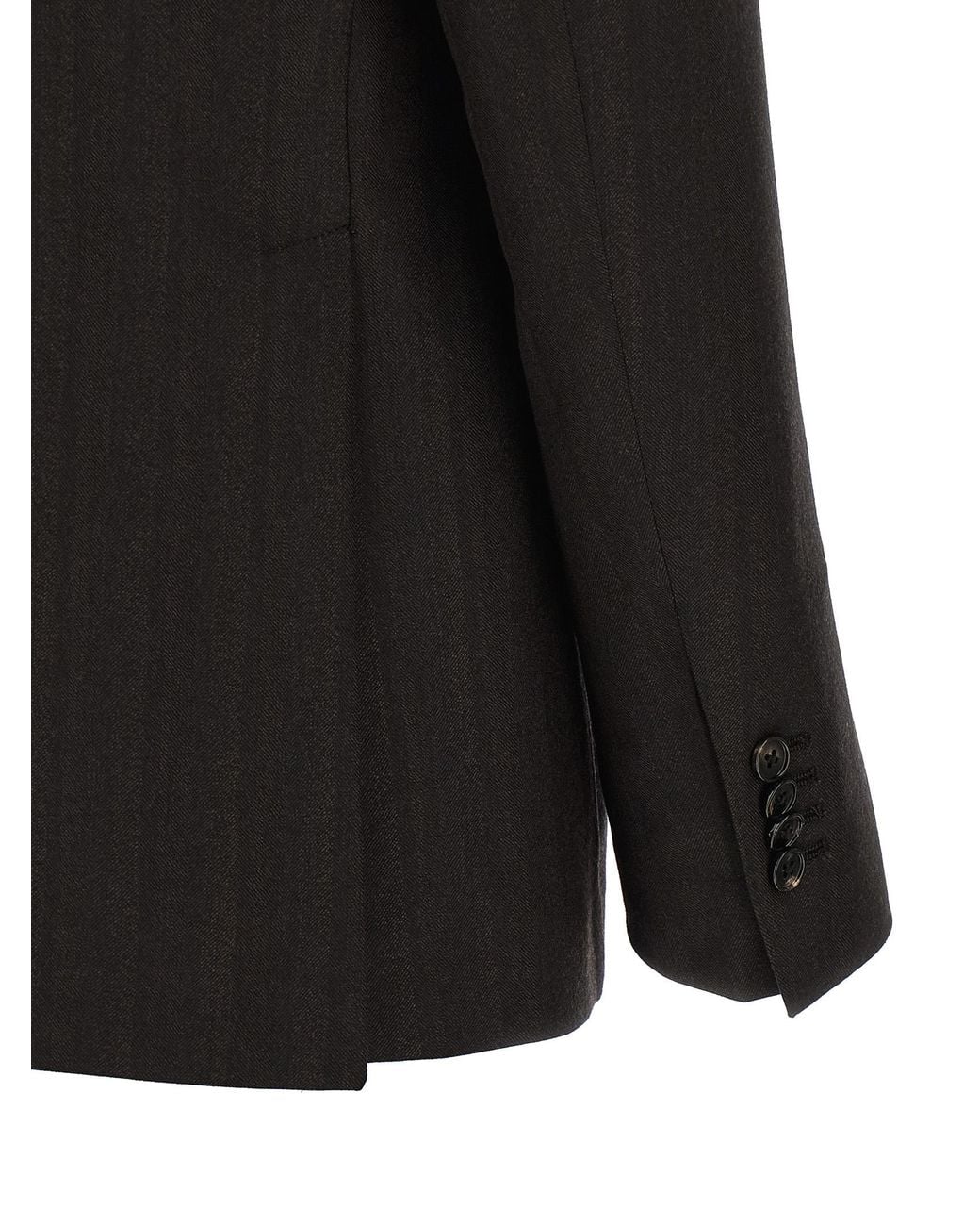Tagliatore Black 'Vesuvio' Wool Suit for men