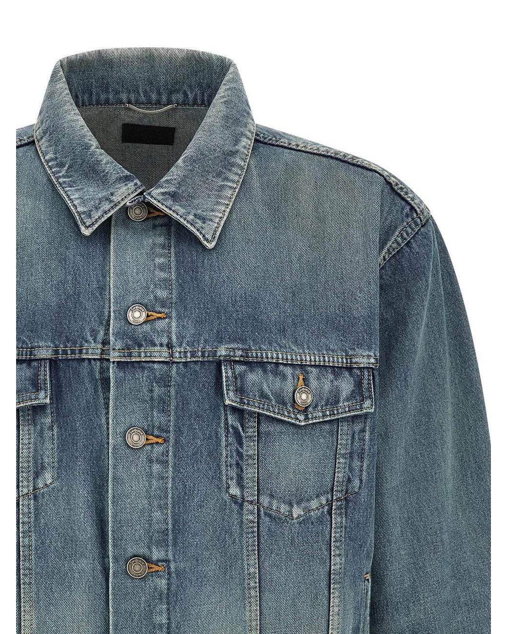 Saint Laurent Blue 'Trucker' Jacket for men