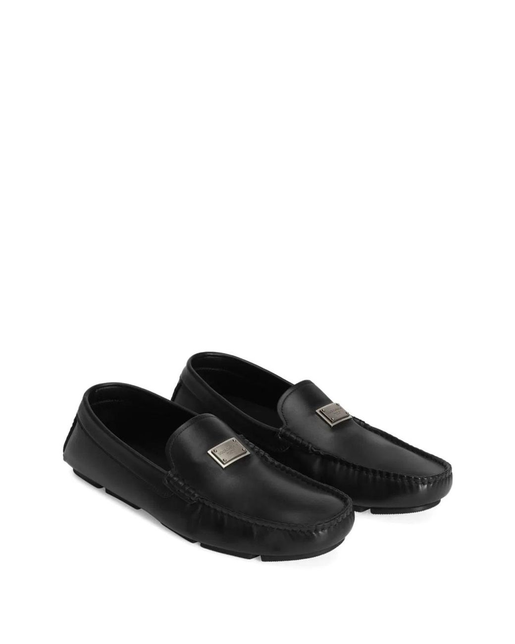 Dolce & Gabbana Black Dolce & Gabbana Dg Driver Calfskin Loafer for men