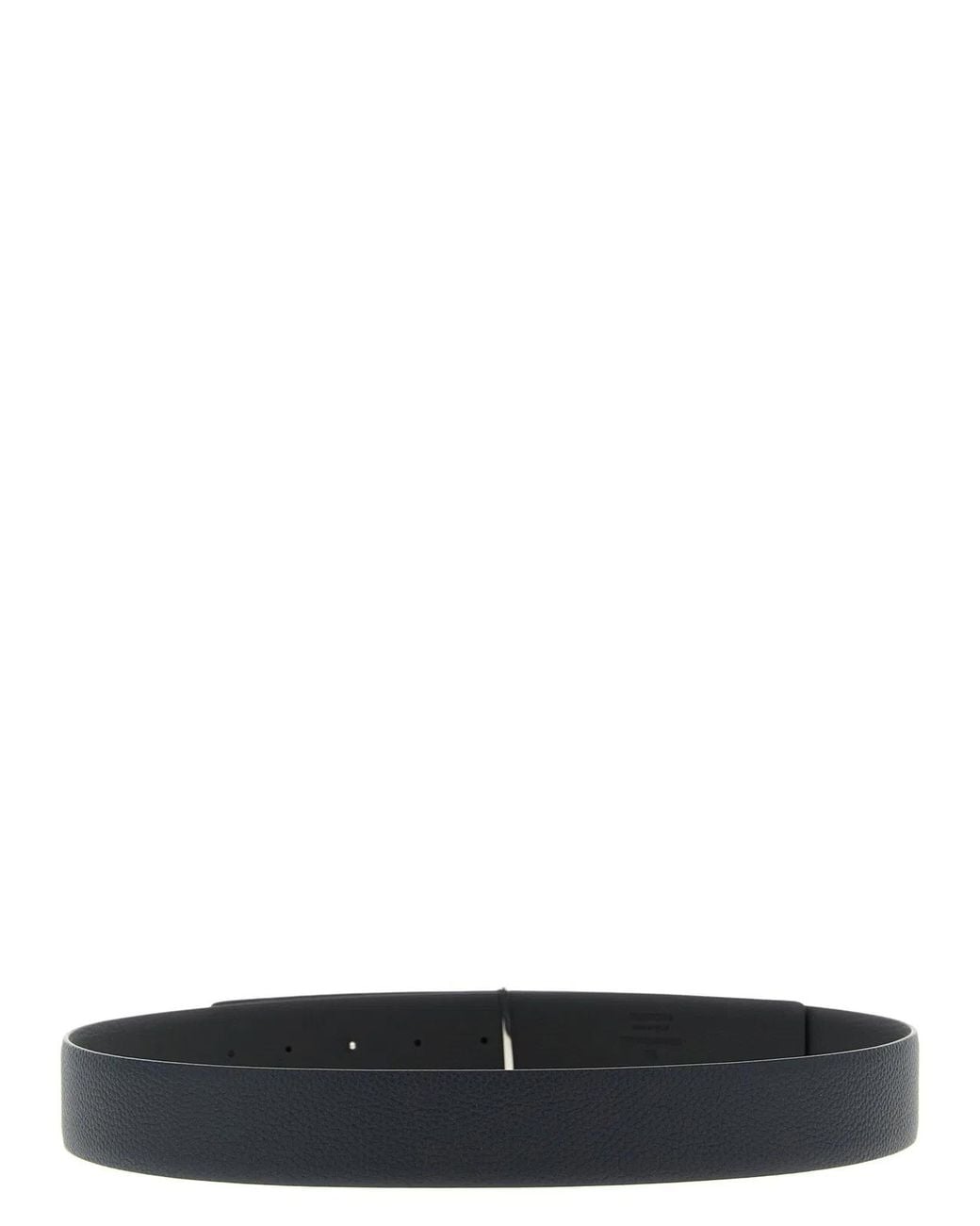 Tom Ford Black Grain Leather Reversible Belt