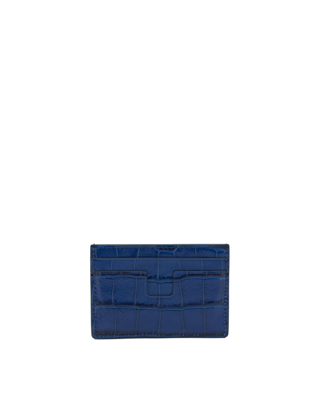 Tom Ford Blue "Tejus T Line" Card Holder for men