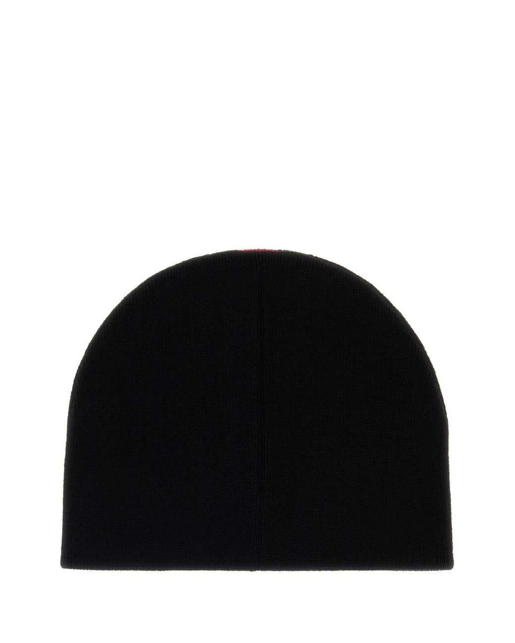 Gucci Black Wool Beanie Hat for men