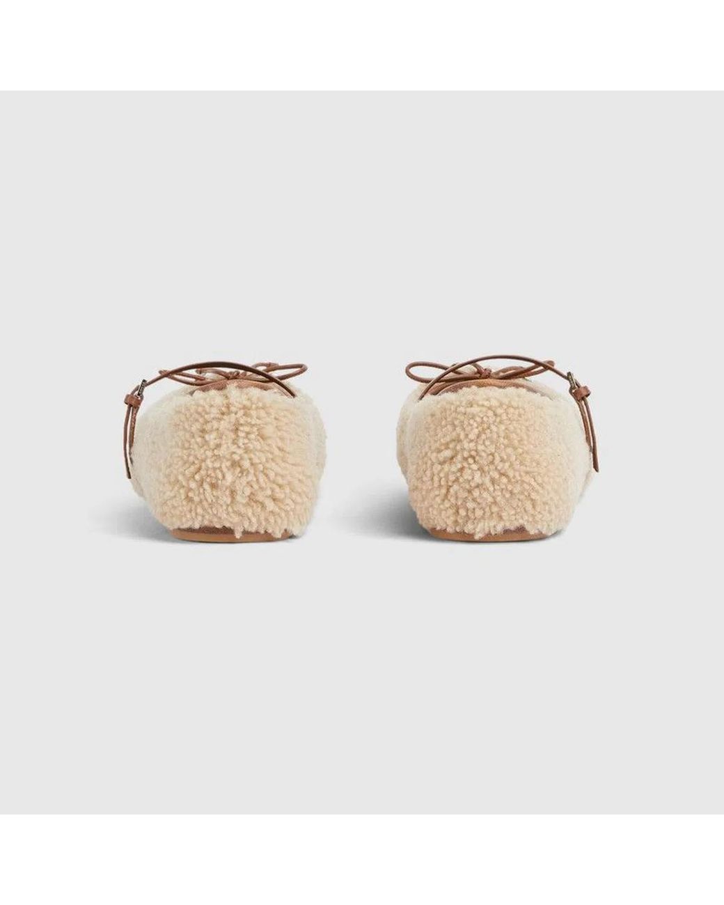 Gucci Natural Shearling Ballerinas