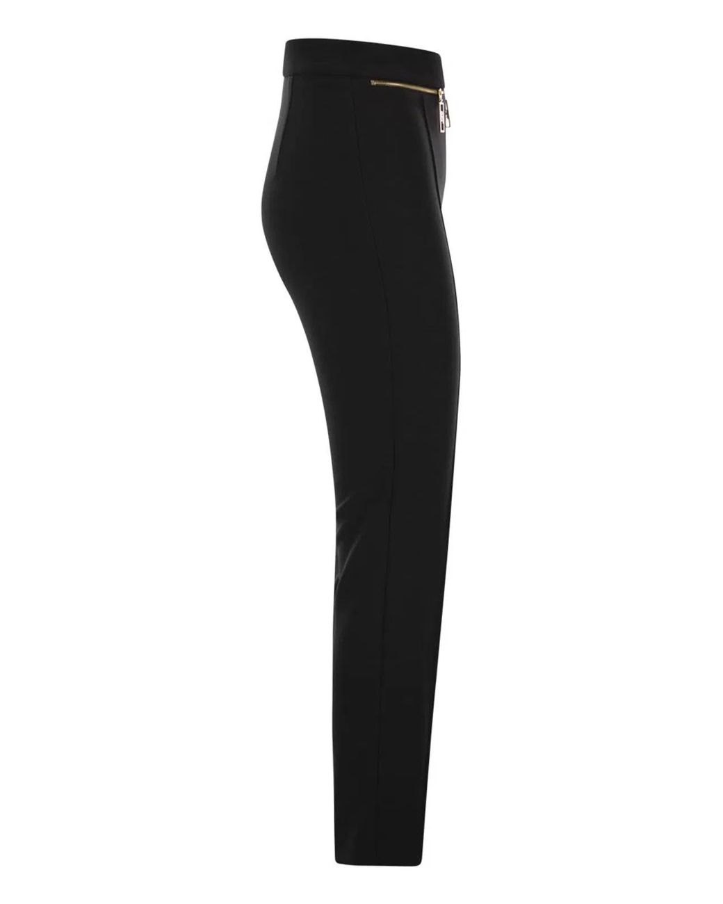 Elisabetta Franchi Black Slim Pants With Belt