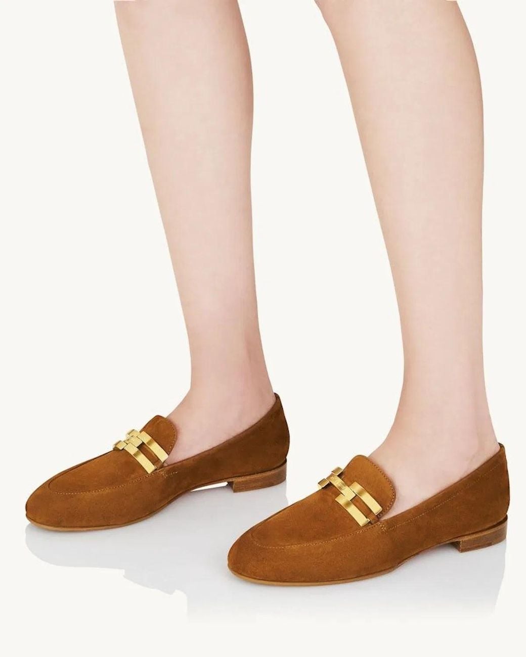 Aquazzura Brown Brandi Soft Mocassin Loafer