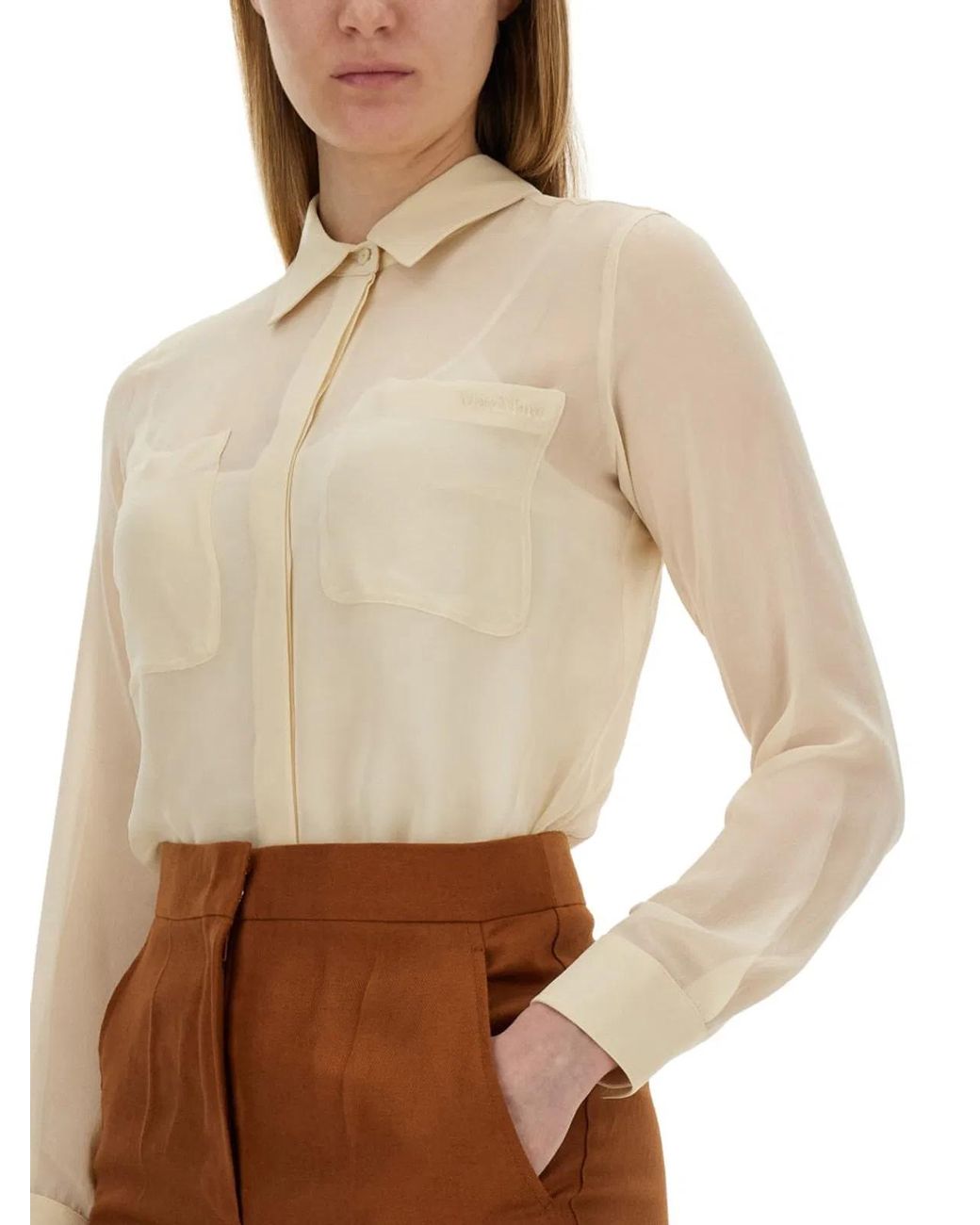 Max Mara Natural Summer Clam Shirt