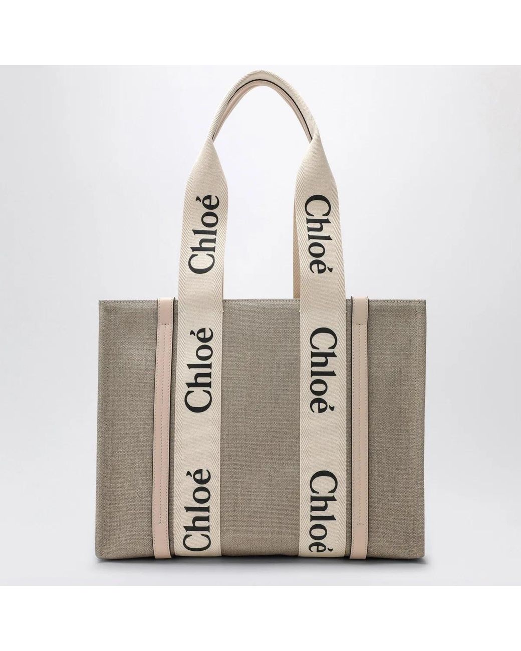 Chloé Natural Medium Woody Tote Bag