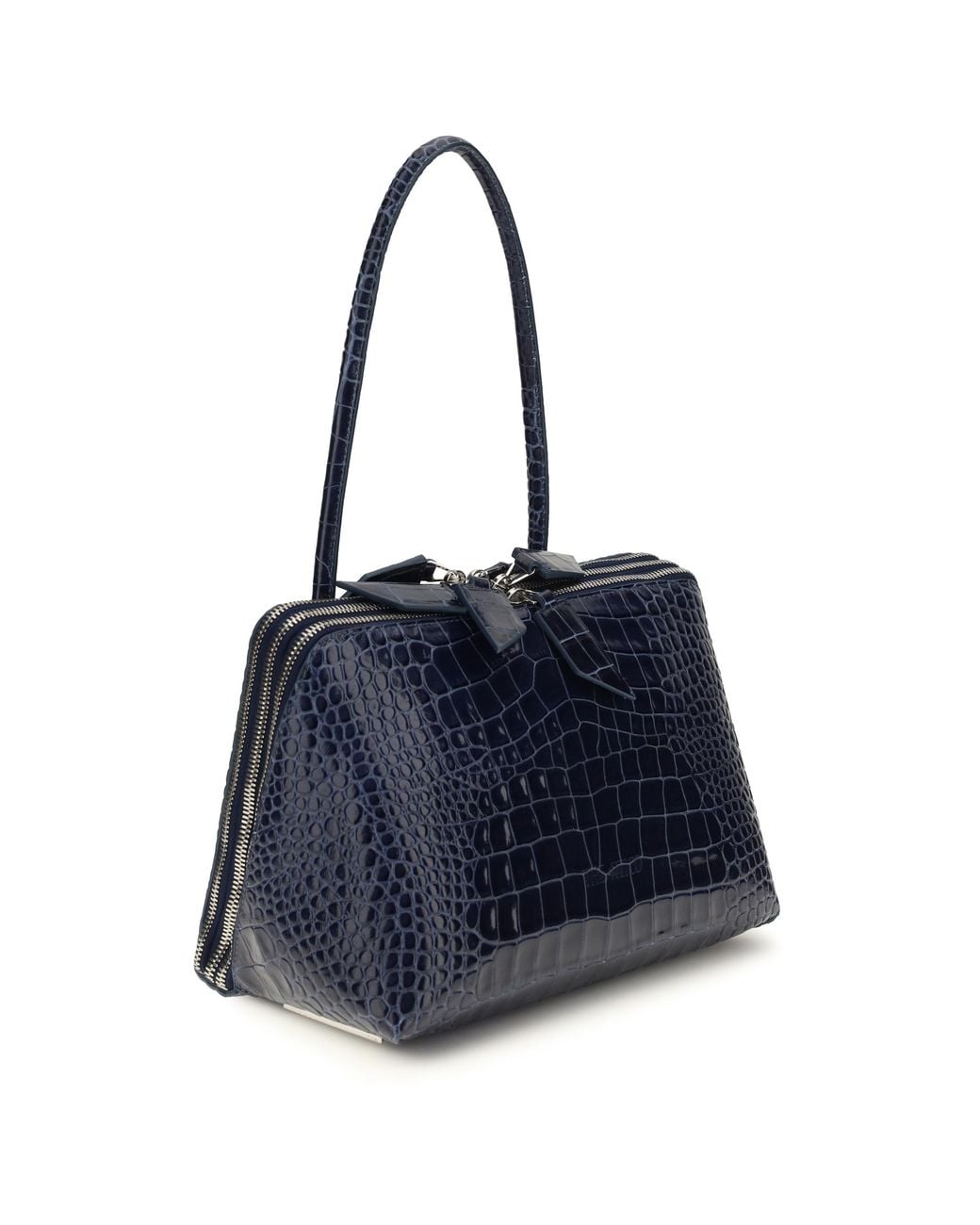 The Attico Blue L'Altra Di Milano Crocodile-Effect Shoulder Bag