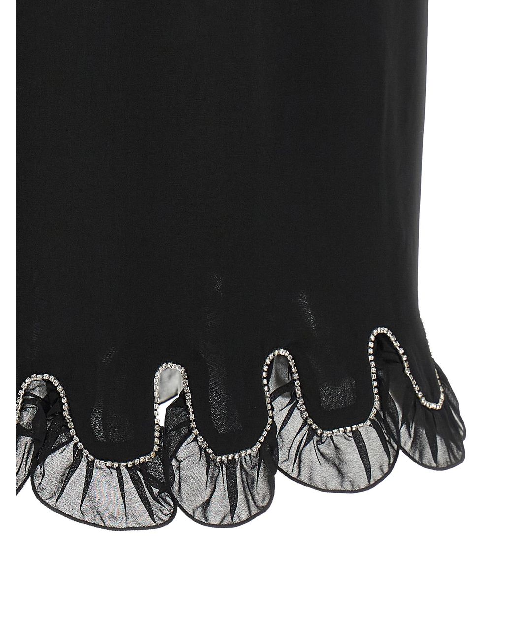 ROTATE BIRGER CHRISTENSEN Black Rotate Birger Christensen Chiffon Flounces Skirt