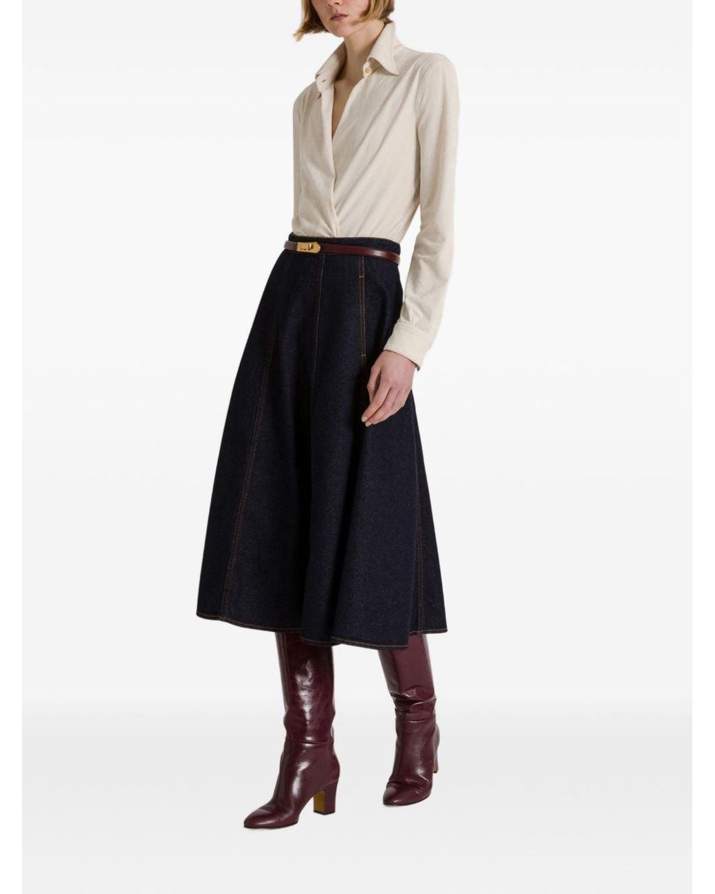 Alberta Ferretti White Alberta Ferretti Off Silk Top