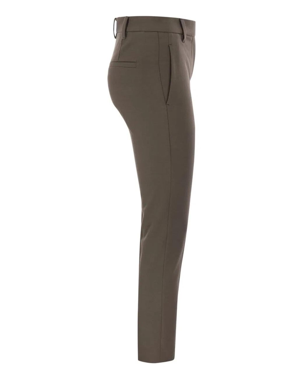 Brunello Cucinelli Gray Cigarette Trousers
