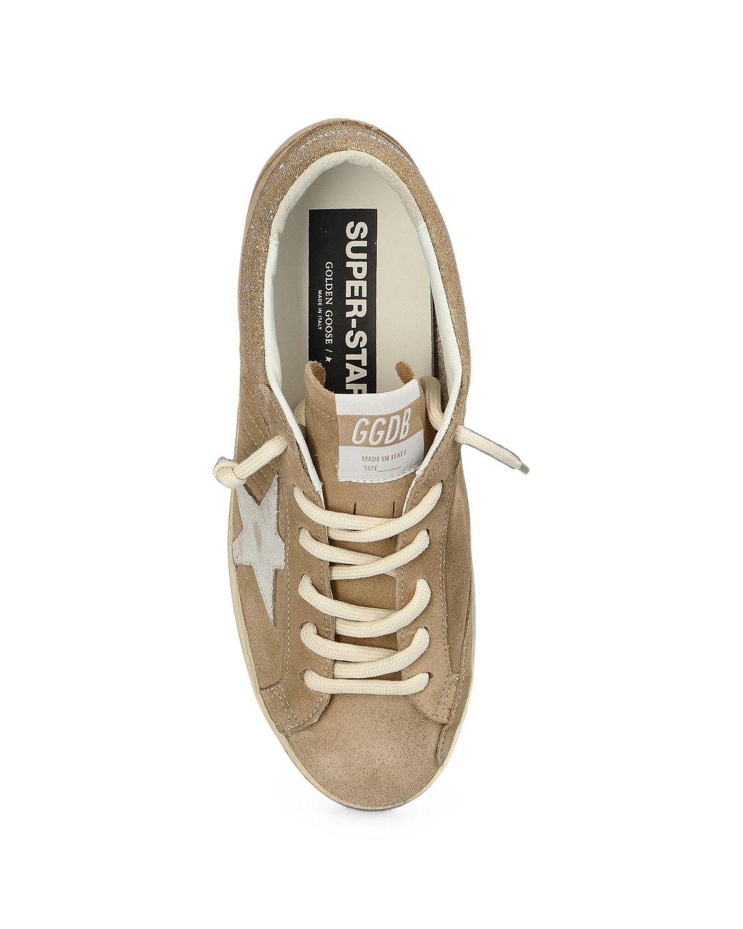 Golden Goose Deluxe Brand White Sports Shoes 'Super Star With Spur Without Heel A'