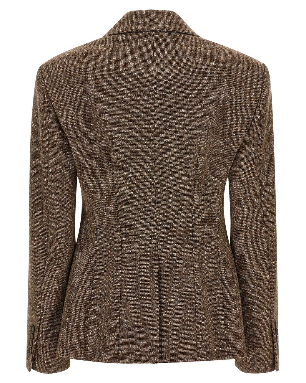 Brunello Cucinelli Brown Virgin Wool Blazer Clothing