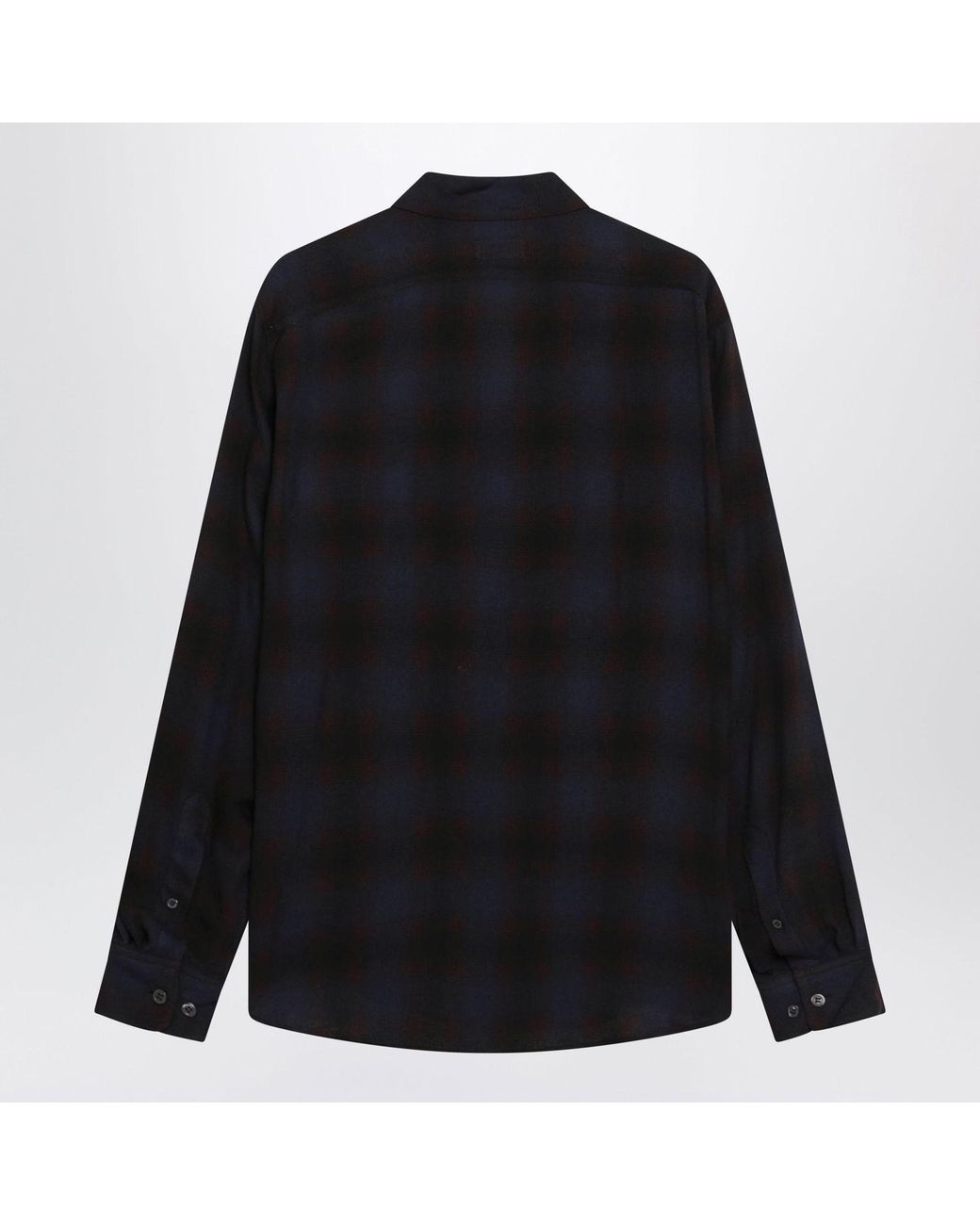 Dries Van Noten Black Checkpattern Viscose Shirt for men