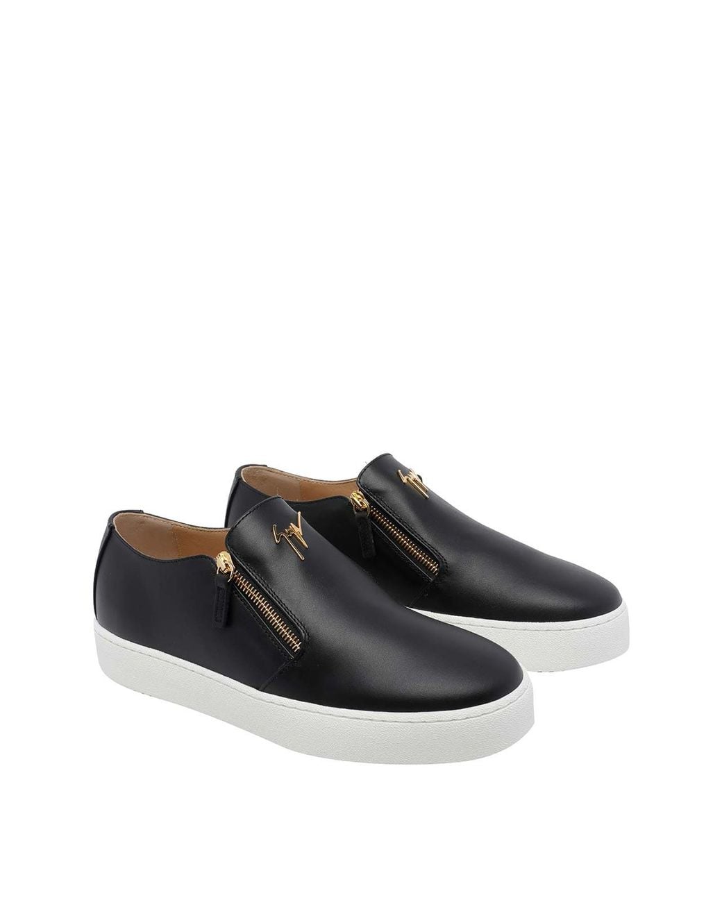 Giuseppe Zanotti Black Gz-Kobe Zip Leather Sneakers for men