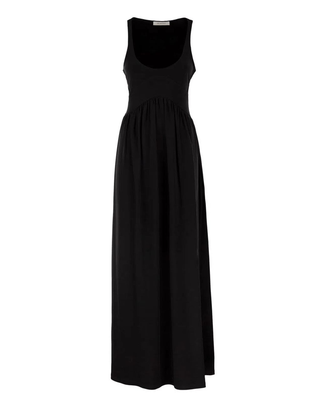 Max Mara Black Spxpanino – Long Stretch Jersey Dress With Back Cut-Out