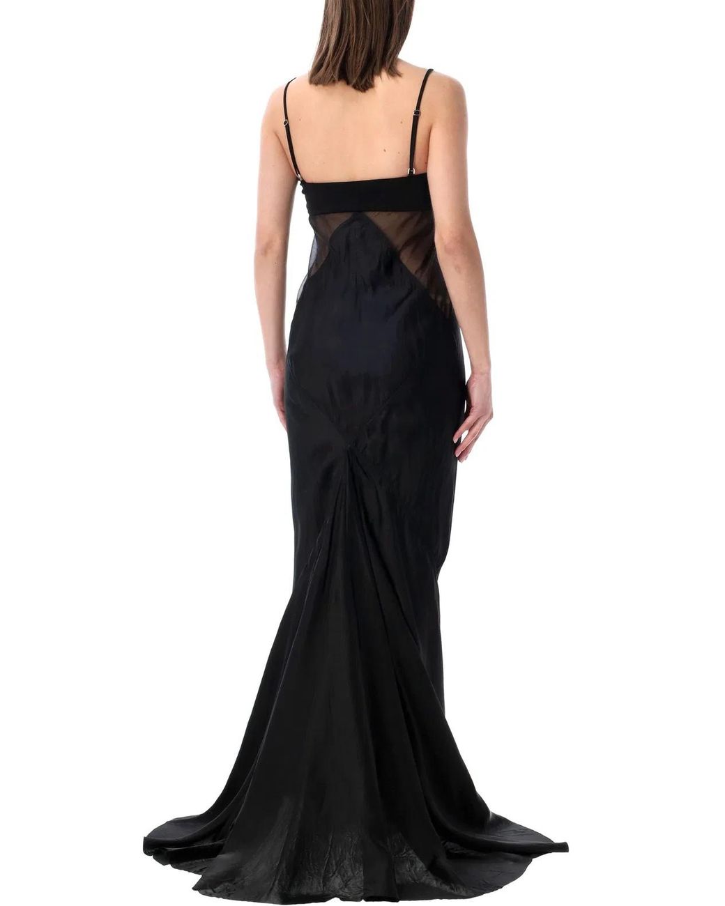 Rick Owens Black Combo Slip Gown