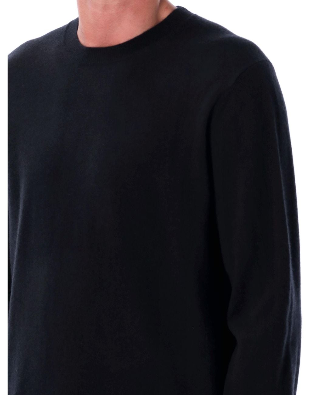Comme des Garçons Blue Shirt Crew-Neck Wool Sweater for men