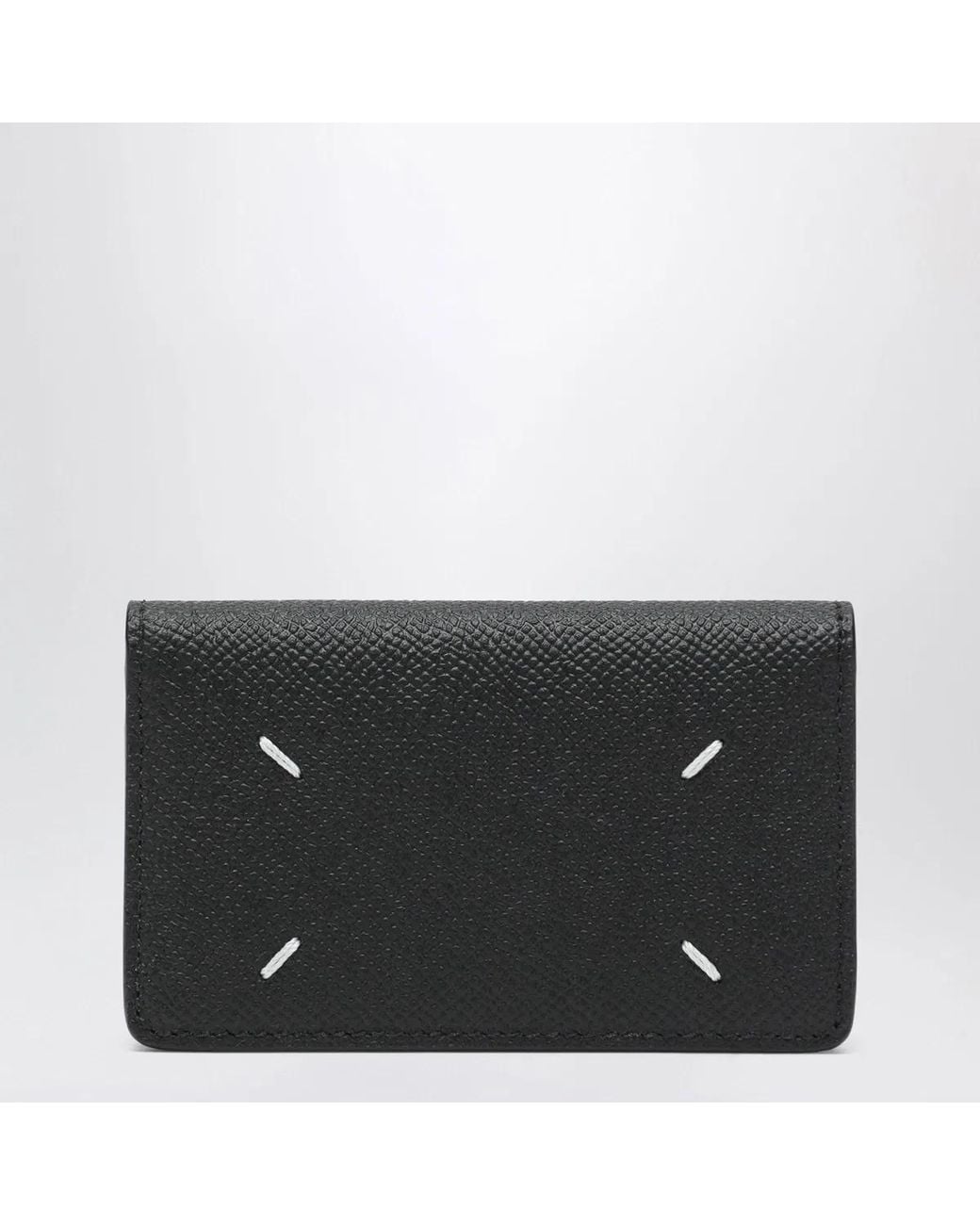 Maison Margiela Black Four Stitches Card Holder for men